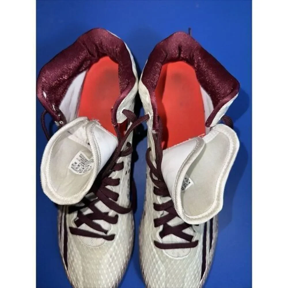 TEXAS A&M 2014 Adizero 3.0 high football shoes Size 14.  Look Brand‎ New!!